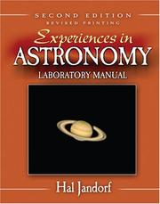 Cover of Experiences in Astronomy Laboratory Manual by Harold Jandorf