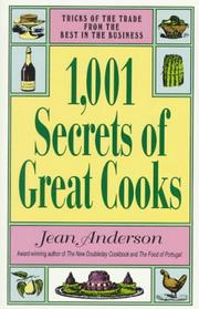 Front cover of 1,001 secrets of great cooks by Jean Anderson