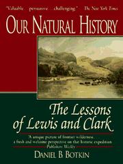 Cover of Our natural history by Daniel B. Botkin