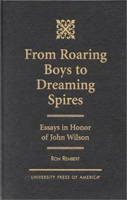 Front cover of From Roaring Boys to Dreaming Spires by Ron Rembert