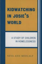 Front cover of Kidwatching in Josie's World by Medcalf Neva