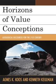 Front cover of Horizons of value conceptions by Agnes K. Koos