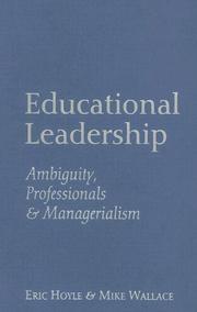 Cover of Educational leadership by Eric Hoyle