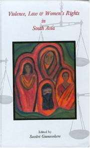 Front cover of Violence, Law and Women's Rights in South Asia by Savitri Goonesekere
