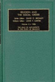 Front cover of Religion and the Social Order by David G. Bromley
