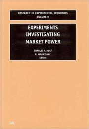 Front cover of Experiments investigating market power by R. Mark Isaac
