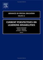 Cover of Current perspectives on learning disabilities by Sandra A. Burkhardt