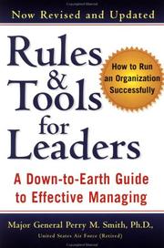 Cover of Rules & tools for leaders by Perry M. Smith