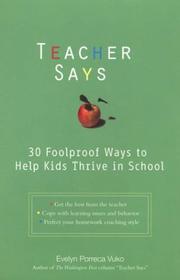 Front cover of Teacher says by Evelyn Porreca Vuko
