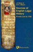 Front cover of Sources of English legal history by John Hamilton Baker