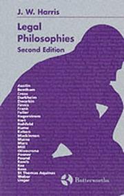 Front cover of Legal philosophies by J. W. Harris