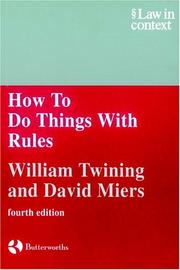 Cover of How to Do Things with Rules by William Twining