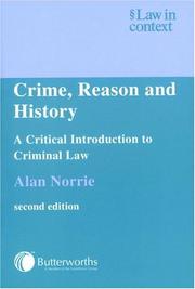 Front cover of Crime, Reason and History by Alan Norrie