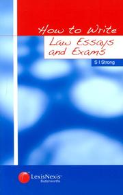 Cover of How to write law essays and exams by Stacie Strong