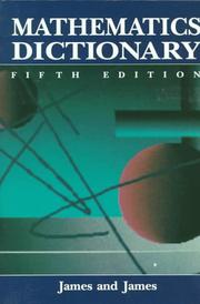 Cover of Mathematics dictionary by Robert C. James