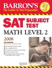 Cover of Barron's SAT subject test by Richard Ku M.A.