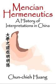 Front cover of Mencian Hermeneutics by Chun-chieh Huang