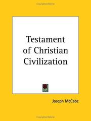 Front cover of Testament of Christian Civilization by Joseph McCabe