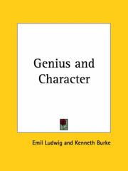 Cover of Genius and character by Emil Ludwig