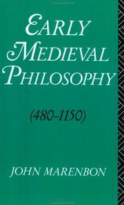 Cover of Early medieval philosophy (480-1150) by John Marenbon