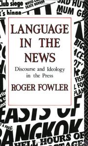 Front cover of Language in the news by Roger Fowler