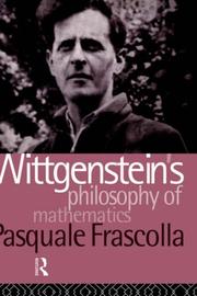 Front cover of Wittgenstein's philosophy of mathematics by Pasquale Frascolla