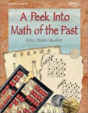 Front cover of A Peek into Math of the Past by Erica Voolich
