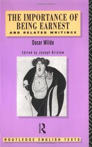 Front cover of The importance of being earnest and related writings by Oscar Wilde