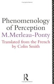 Cover of Phénoménologie de la perception by Maurice Merleau-Ponty