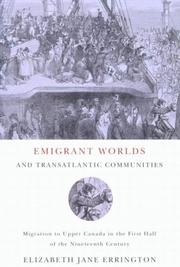Front cover of Emigrant Worlds and Transatlantic Communities by Elizabeth Jane Errington