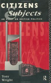 Cover of Citizens and subjects by Anthony Wright
