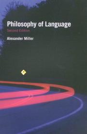 Front cover of Philosophy of Language (Fundamentals of Philosophy) by Alex Miller