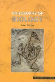 Cover of Philosophy of Biology (Philosophy and Science) by Brian Garvey