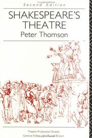 Cover of Shakespeare's theatre by Thomson, Peter