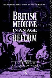 Cover of British medicine in an age of reform by Roger French