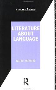 Front cover of Literature about language by Valerie Shepherd