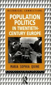 Front cover of Population politics in twentieth-century Europe by Maria Sophia Quine