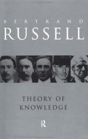Front cover of Theory of knowledge by Bertrand Russell
