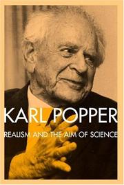 Cover of Realism and the aim of science by Karl Popper