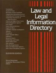 Front cover of Law and legal information directory by Steven R. Wasserman