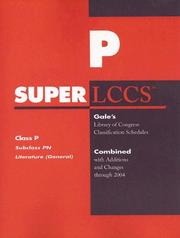 Front cover of Superlccs 2004 Schedule Pn: Literature, General (SUPERLCCS: Schedule PN Literature (General)) by Unknown