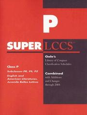 Cover of Superlccs 2004 Schedule Pr-pz: English & American Literature (SUPERLCCS: Schedule PR-Pz English & American Literature) by Unknown