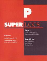 Front cover of Superlccs 2004 Schedule P-pz: Language & Literature Tables (SUPERLCCS: Schedule P-Pz Language & Literature Tables) by Unknown