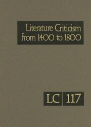 Cover of Literature criticism from 1400 to 1800 by Thomas J. Schoenberg