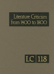 Cover of Literature criticism from 1400 to 1800 by Thomas J. Schoenberg
