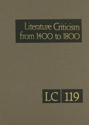 Cover of Literature Criticism from 1400 To 1800 by Thomas J. Schoenberg