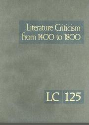 Cover of Literature Criticism from 1400 To 1800 by Thomas J. Schoenberg