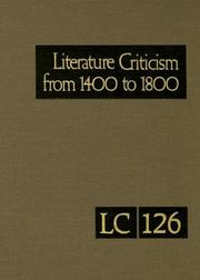 Cover of Literature criticism from 1400 to 1800 by Thomas J. Schoenberg