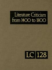 Cover of Literature criticism from 1400 to 1800 by Thomas J. Schoenberg