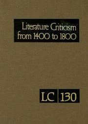 Cover of Literature criticism from 1400 to 1800 by Thomas J. Schoenberg
